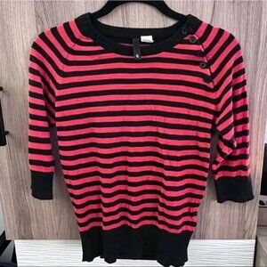 Striped crew neck sweater shirt